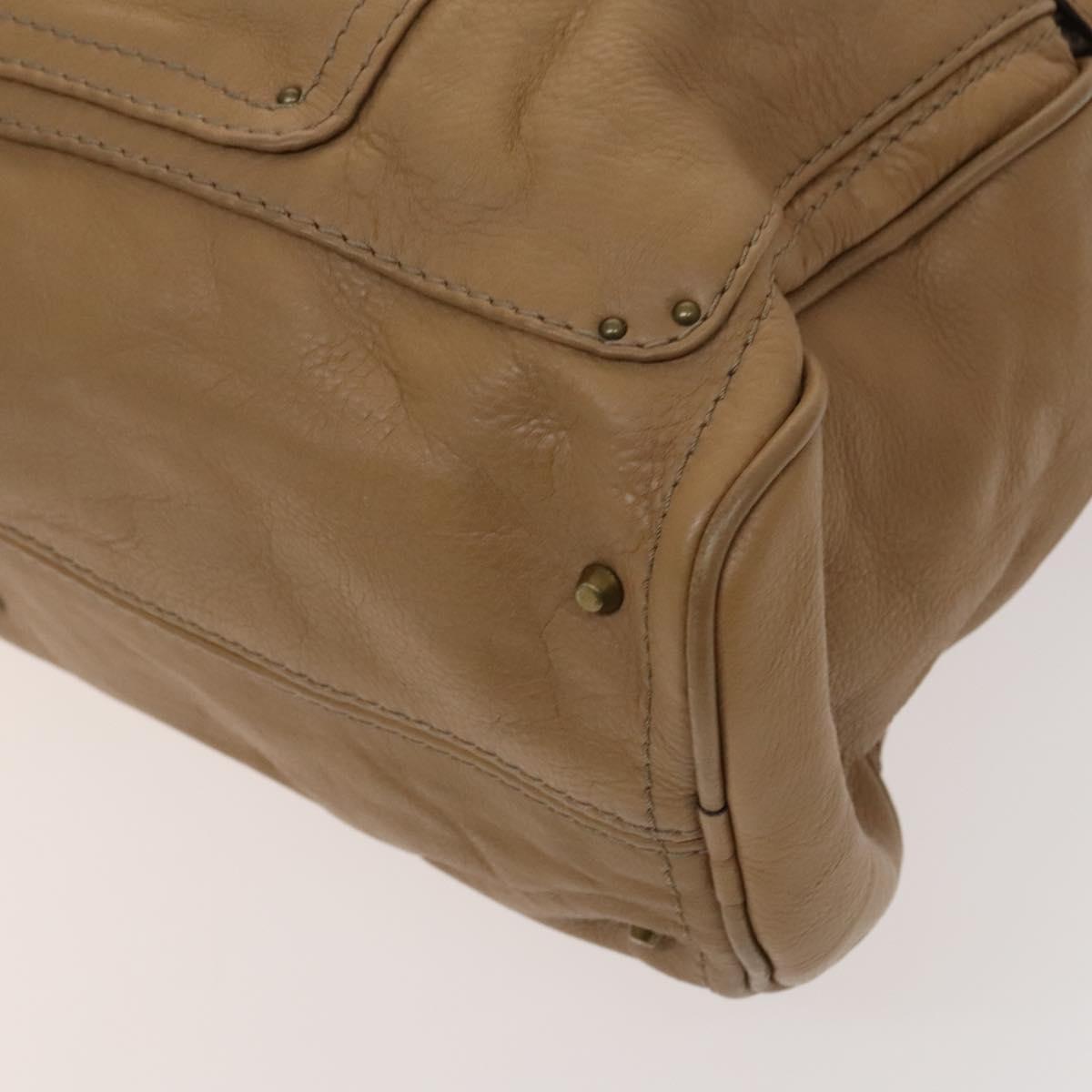Chloe Paddington Shoulder Bag - Beige Leather