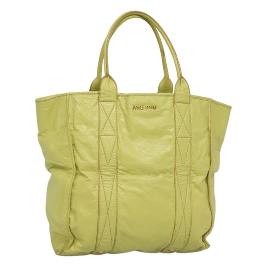 Miu Miu Tote Bag – Grønn Patent Leather-Gull