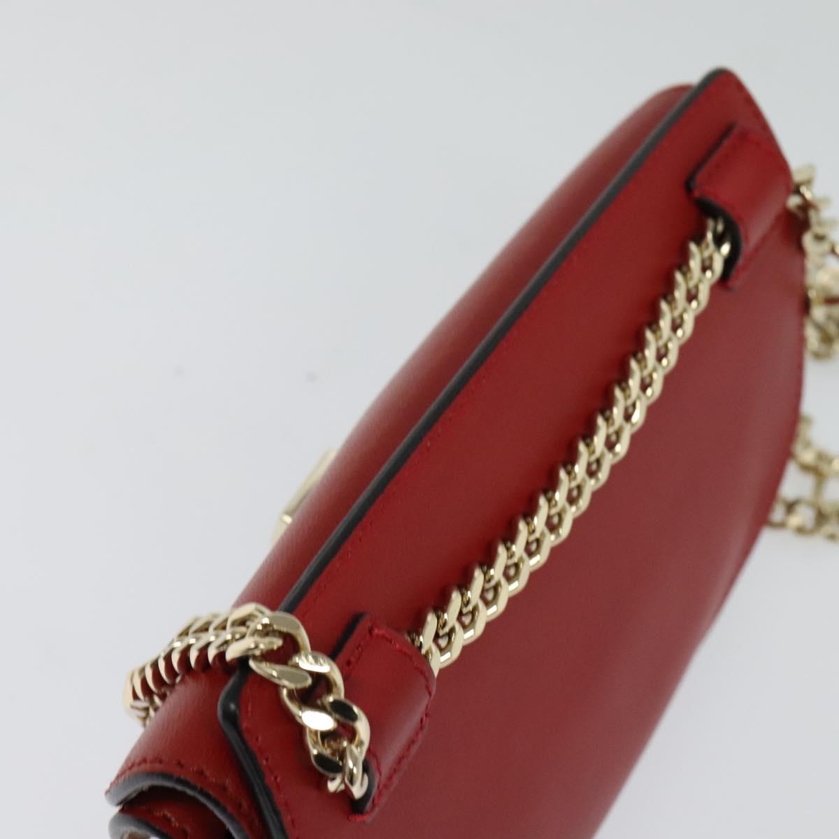 Chloe Georgia Chain Shoulder Bag - Red Leather