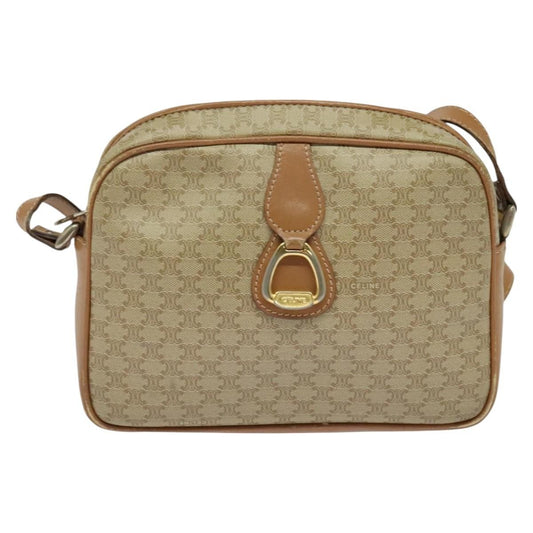 Celine Macadam Canvas Shoulder Bag – Beige Gold
