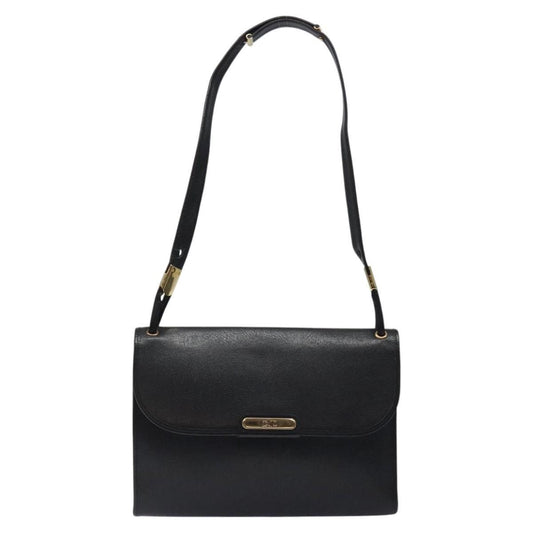Dior Christian Shoulder Bag – Svart Lær Gull
