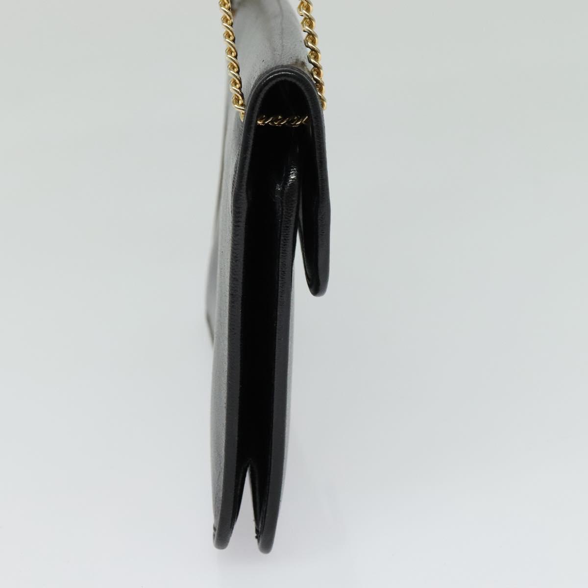 Dior Chain Shoulder Bag – Black Leather Gold