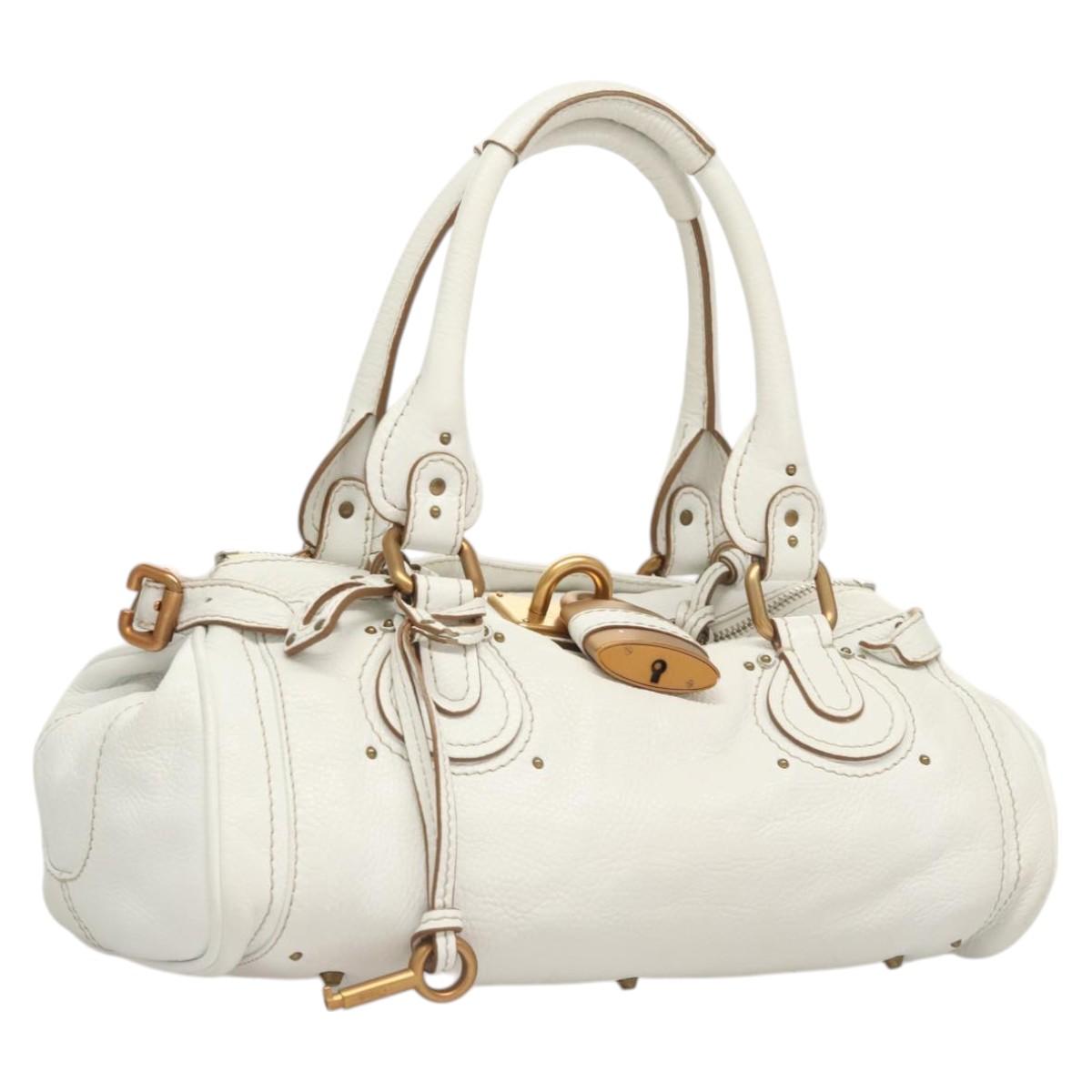 Chloe Paddington Bag - White Leather