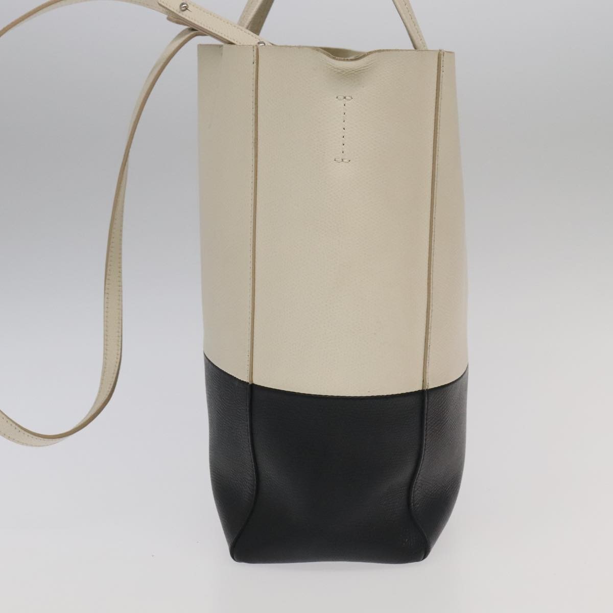Celine Horizontalkava Tote Bag – Black-White Silver Leather