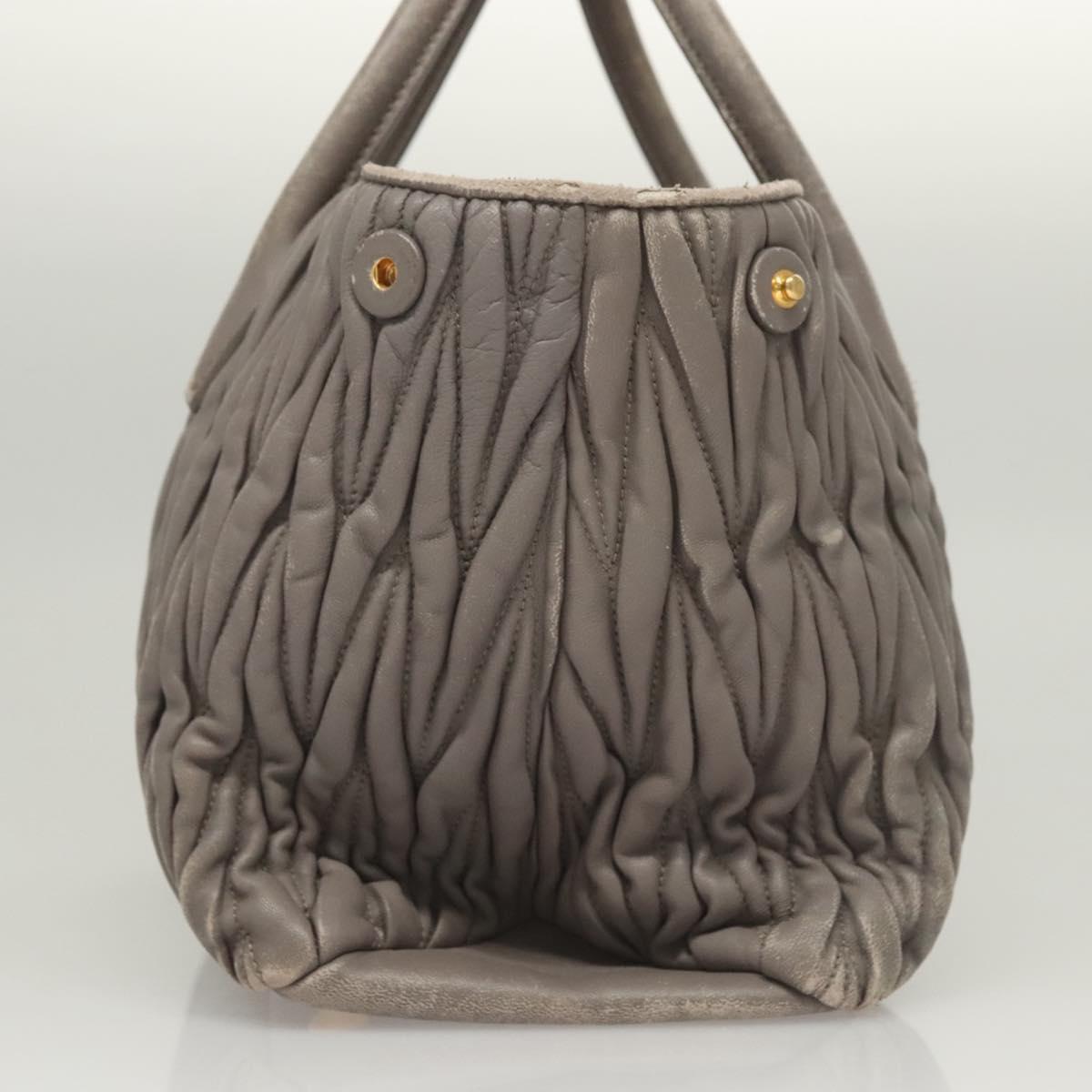 Miu Miu Matelasse Bag – Gray Leather