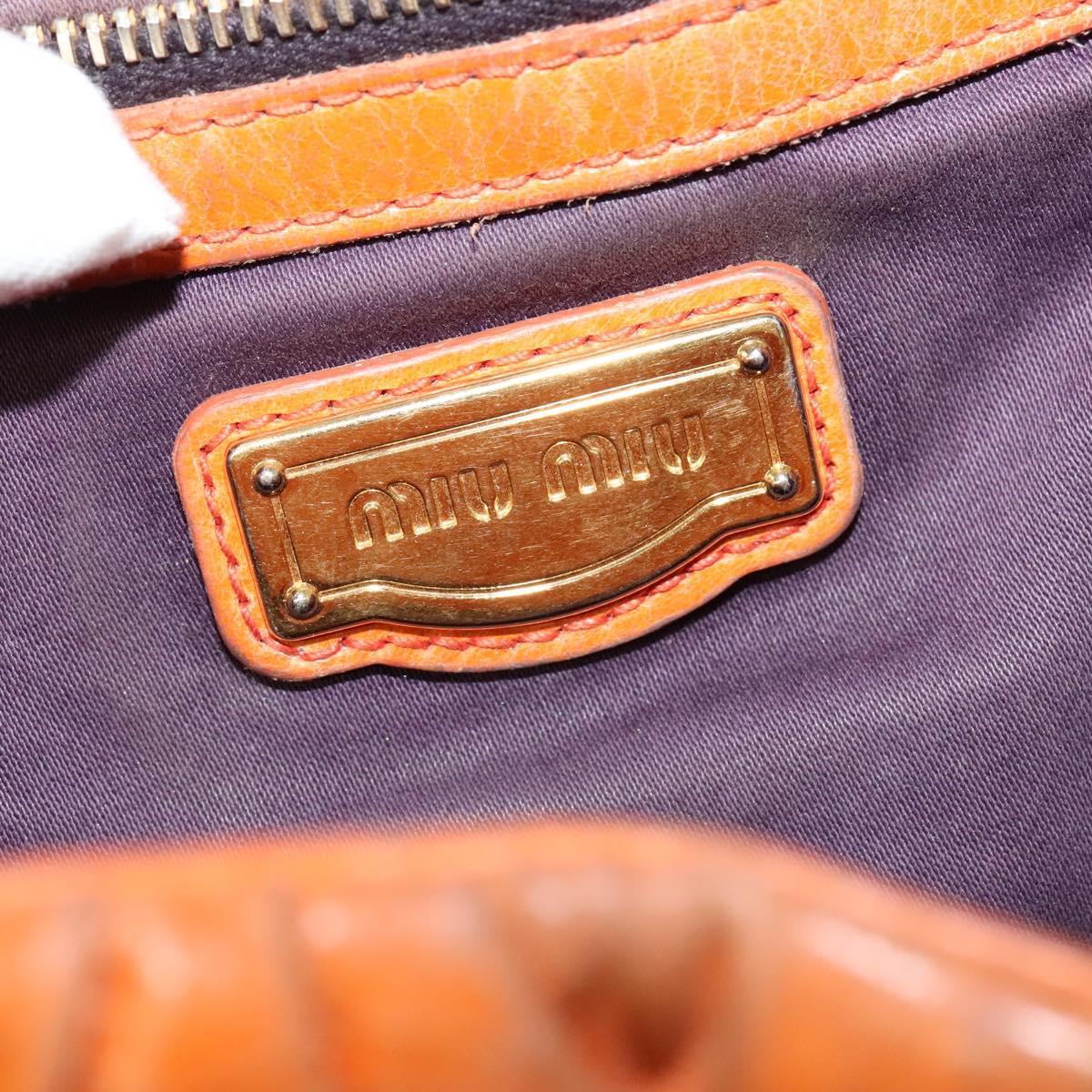 Miu Miu Matelasse Bag – Orange Leather