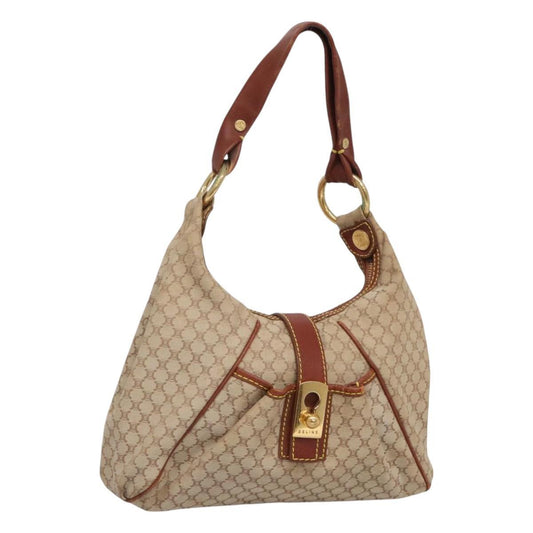 Celine Macadam Canvas Shoulder Bag – Beige-Gold