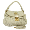 Miu Miu Matelasse Shoulder Bag – Ivory Gold Leather
