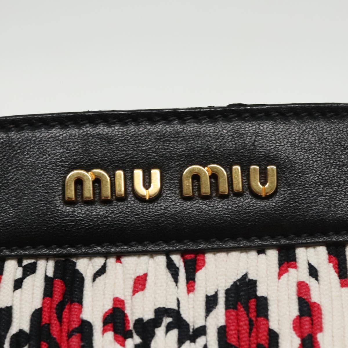 Miu Miu Bag – White Black Canvas Leather