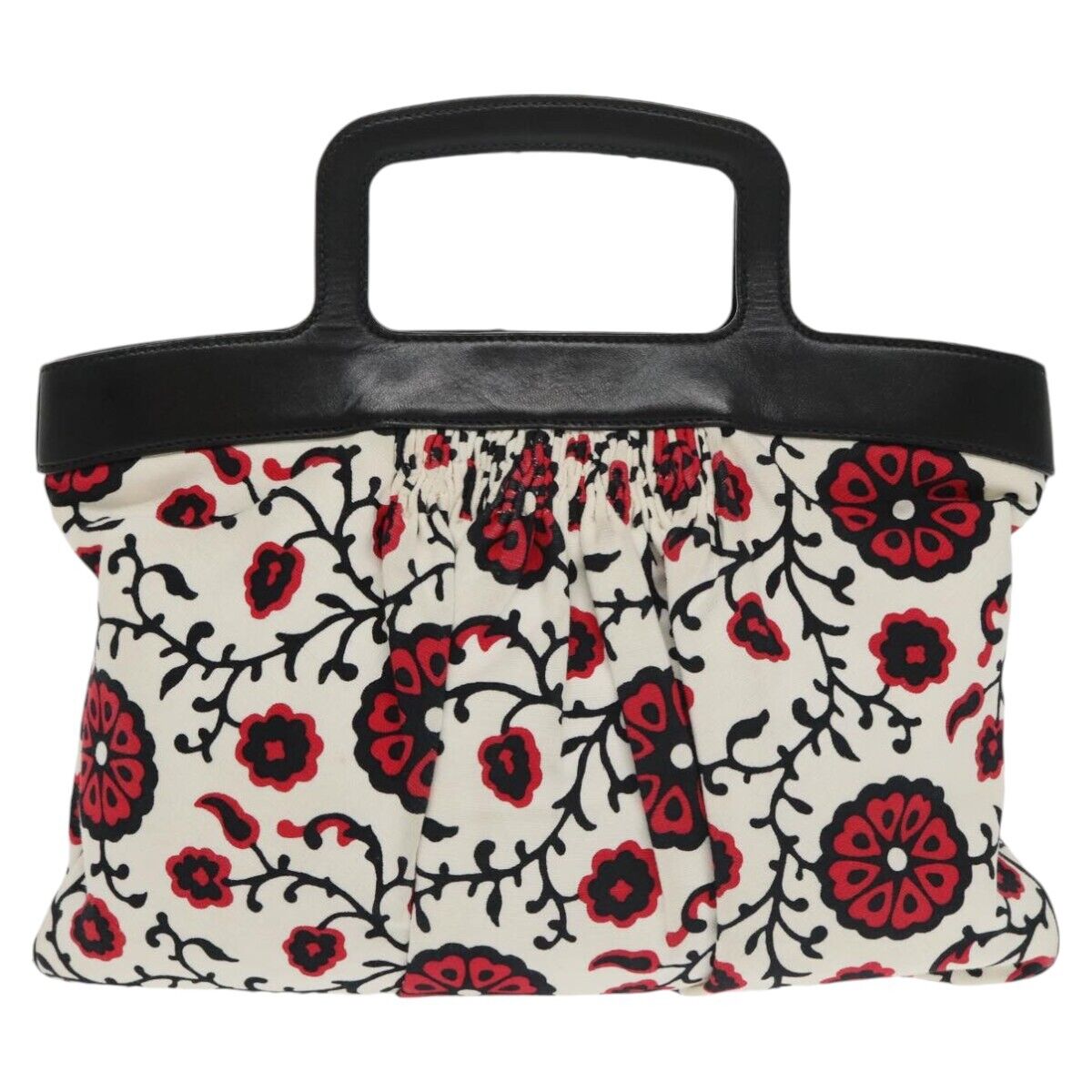 Miu Miu Bag – White Black Canvas Leather
