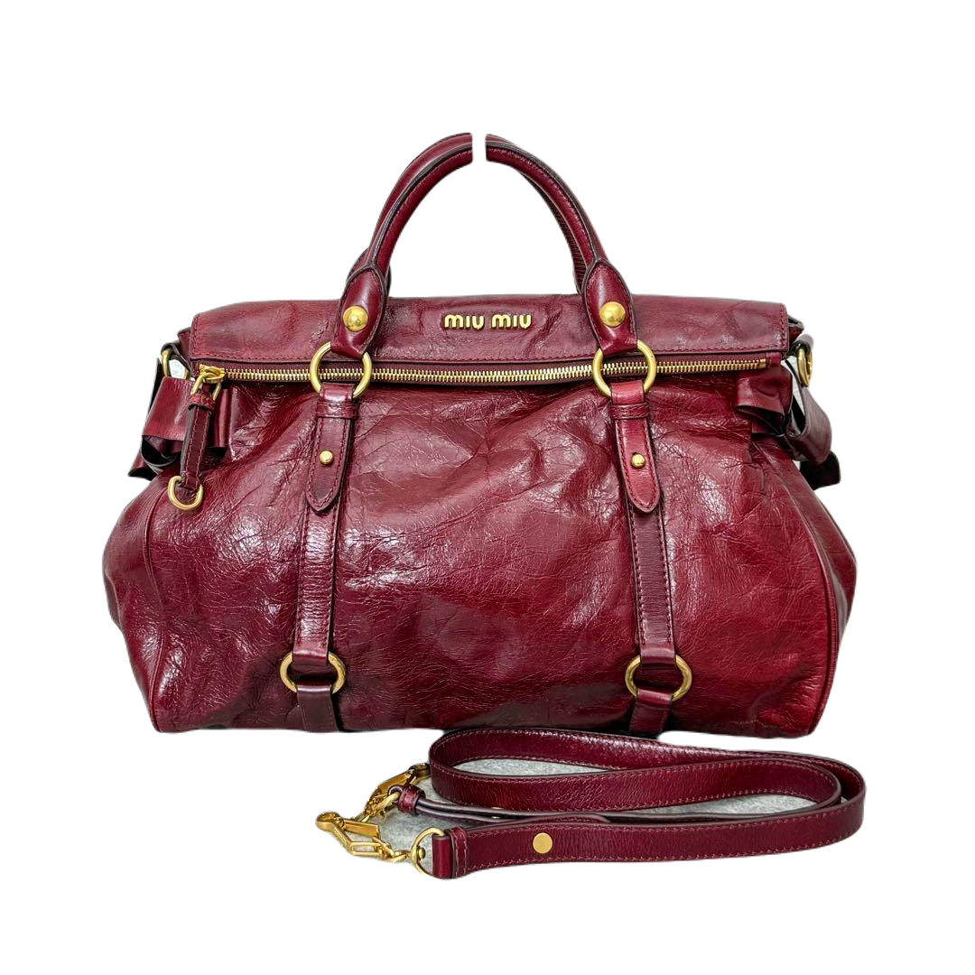 MIU MIU VITELLO LUX BOW BAG