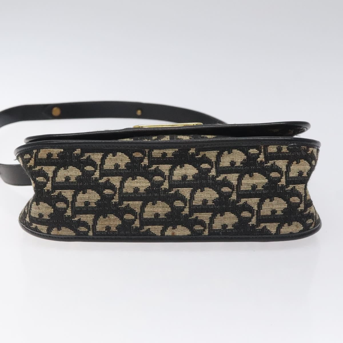 Dior Trotter Canvas Shoulder Bag – Black & Gold