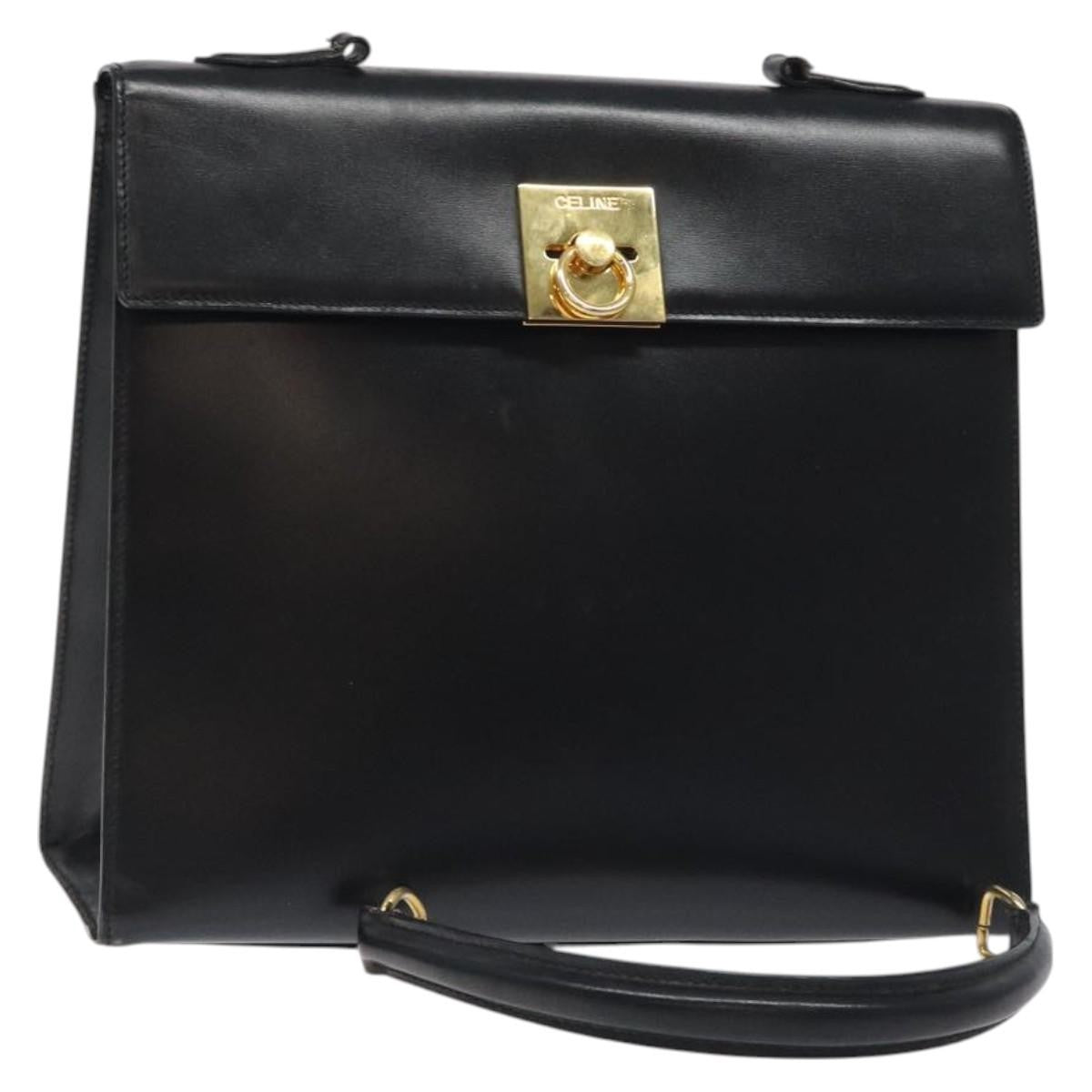 Celine Bag – Black Leather Gold