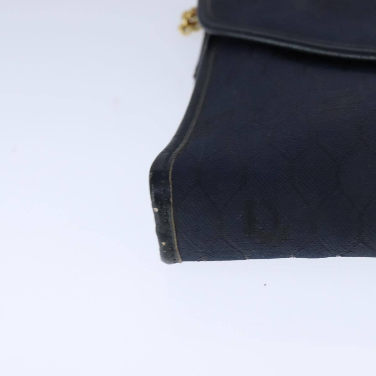 Christian Dior Honeycomb Canvas Chain Shoulder Bag – Black & Gold