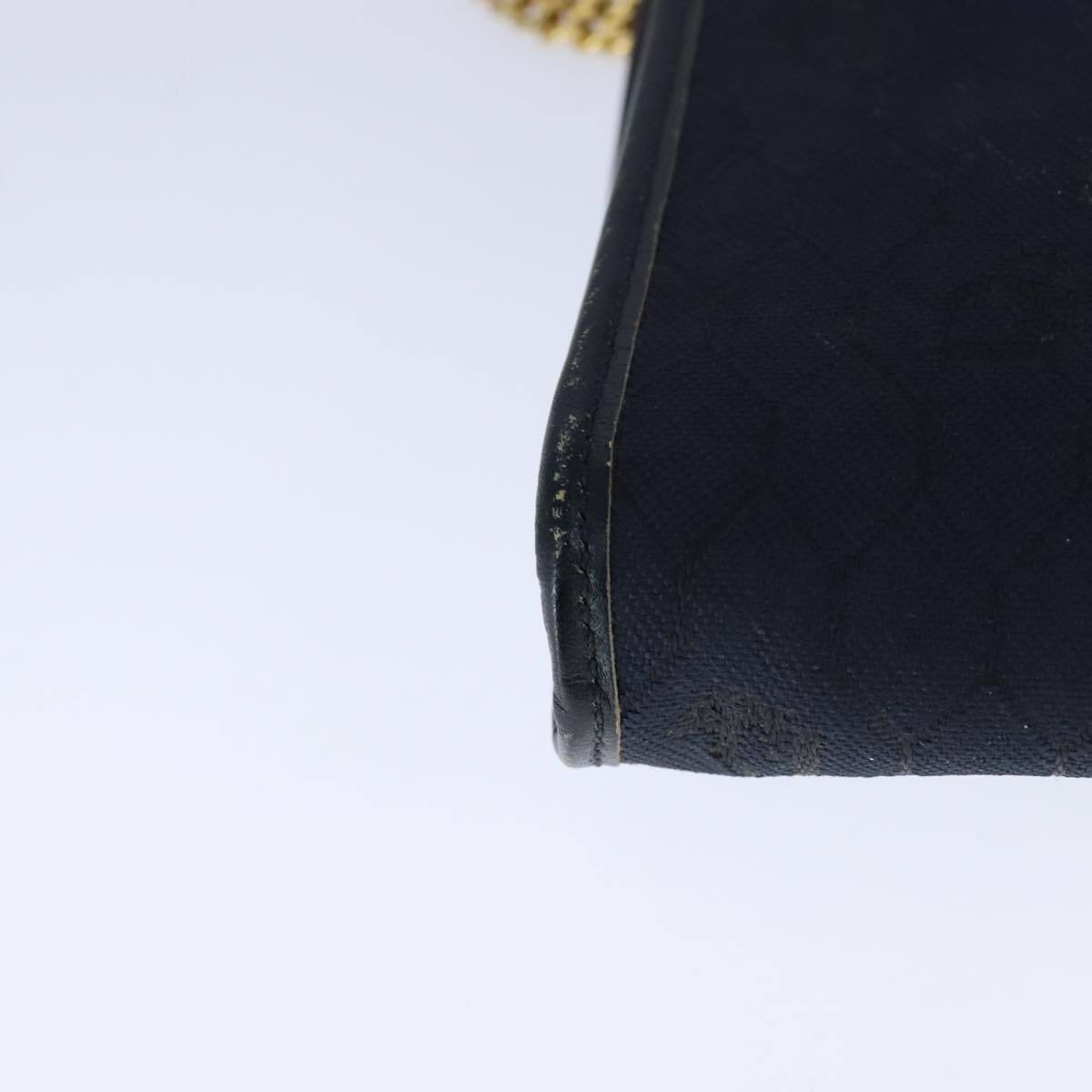 Christian Dior Honeycomb Canvas Chain Shoulder Bag – Black & Gold
