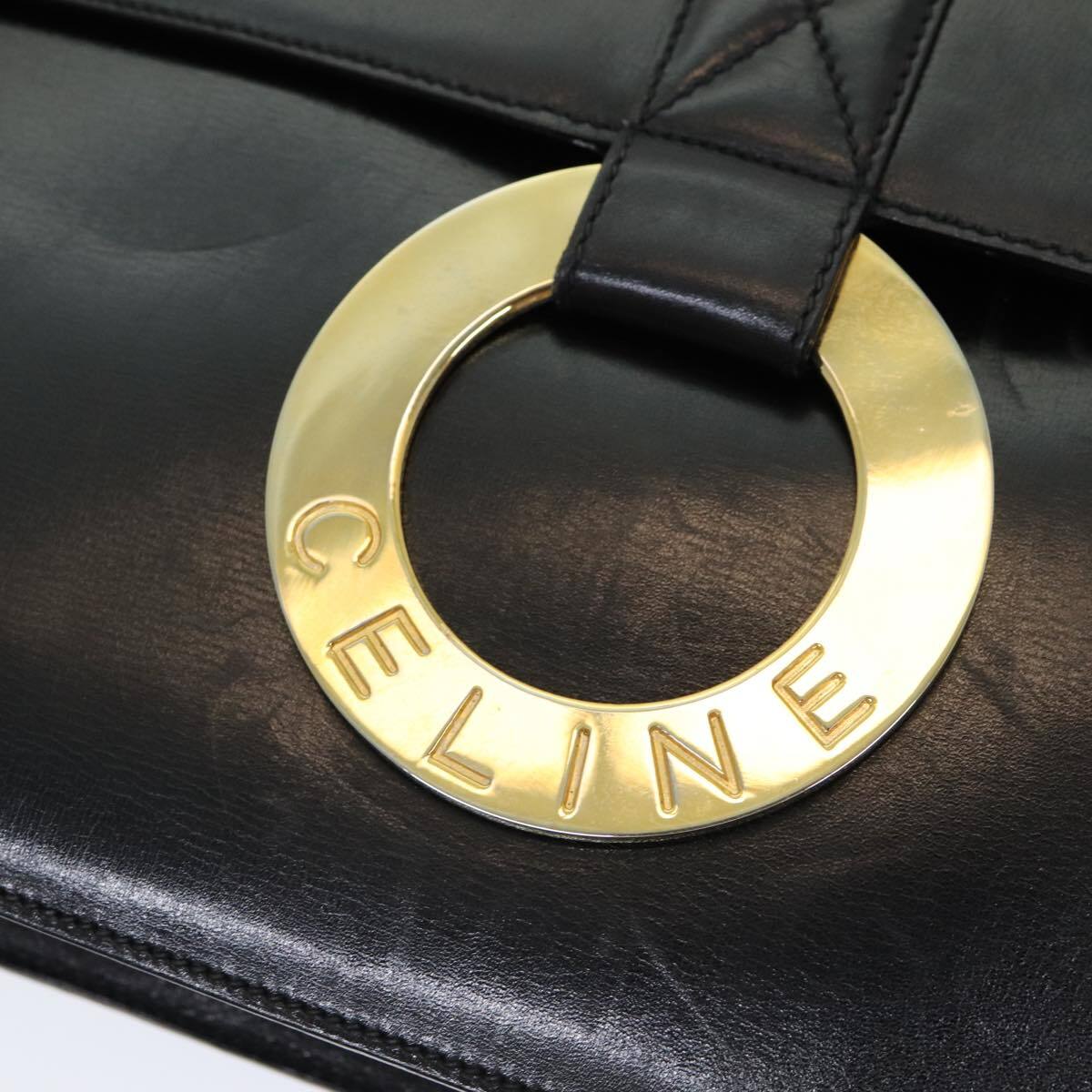 Celine Shoulder Bag – Black Leather