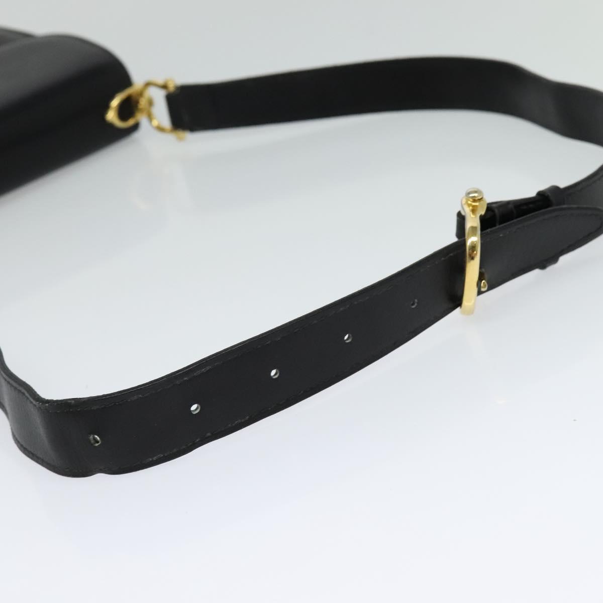 Celine Shoulder Bag – Black Leather Gold
