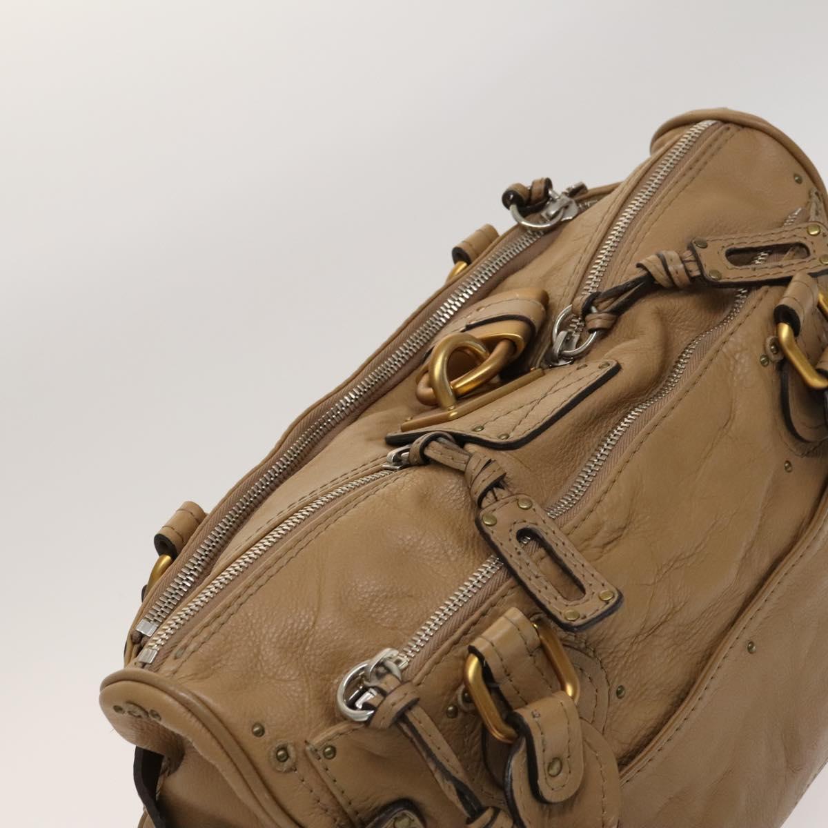 Chloe Paddington Shoulder Bag - Beige Leather