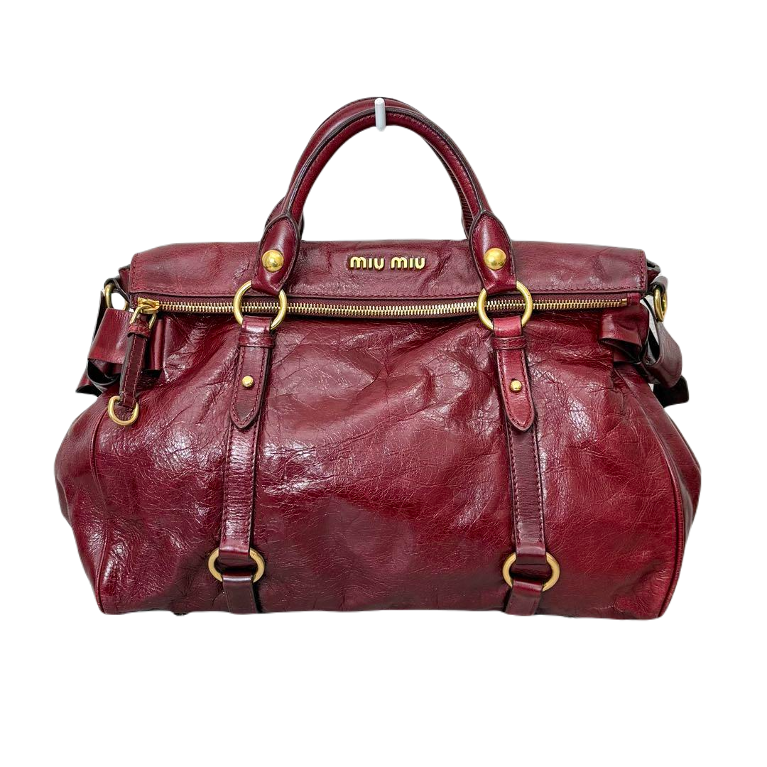 MIU MIU VITELLO LUX BOW BAG
