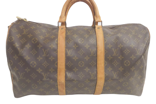 LOUIS VUITTON MONOGRAM KEEPALL 50 BANDOULIERE BAG - Brands Select
