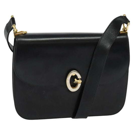 Celine Shoulder Bag – Black Leather Gold