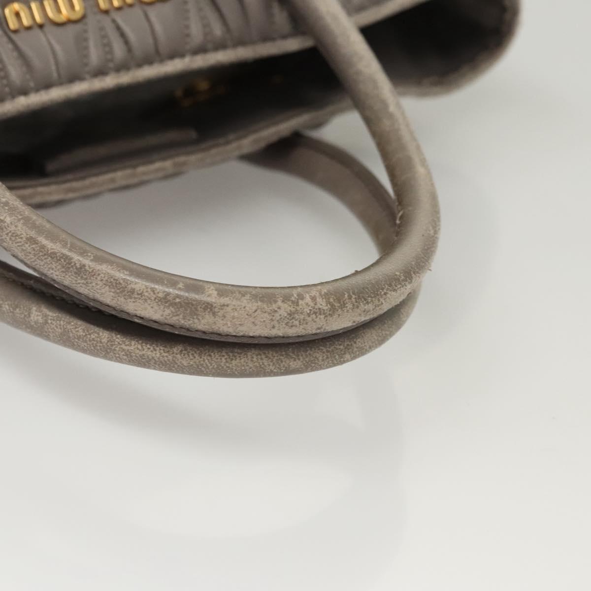 Miu Miu Matelasse Bag – Gray Leather