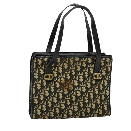 Dior Trotter Canvas Shoulder Bag – Black & Gold