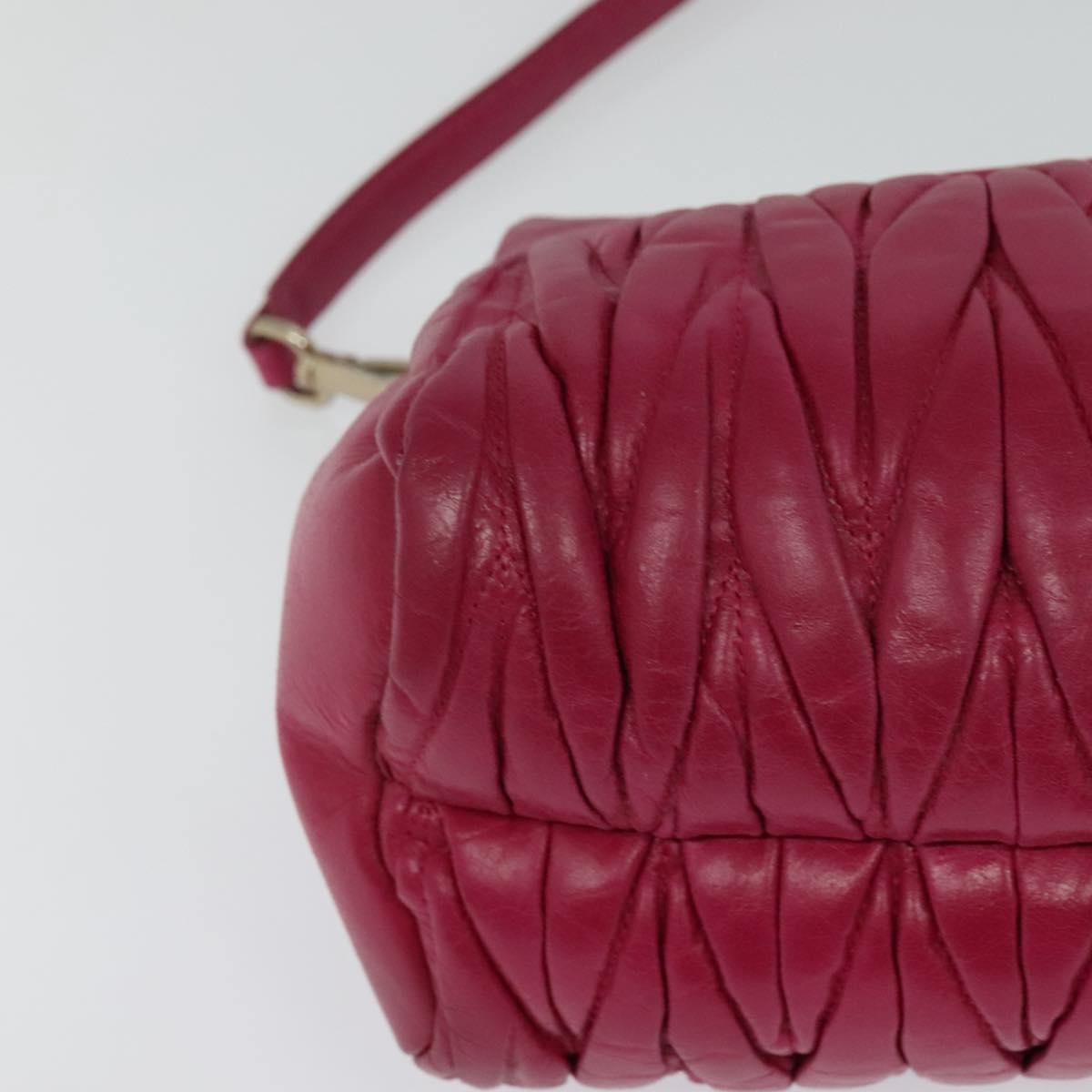 Miu Miu Matelasse Shoulder Bag – Pink Leather
