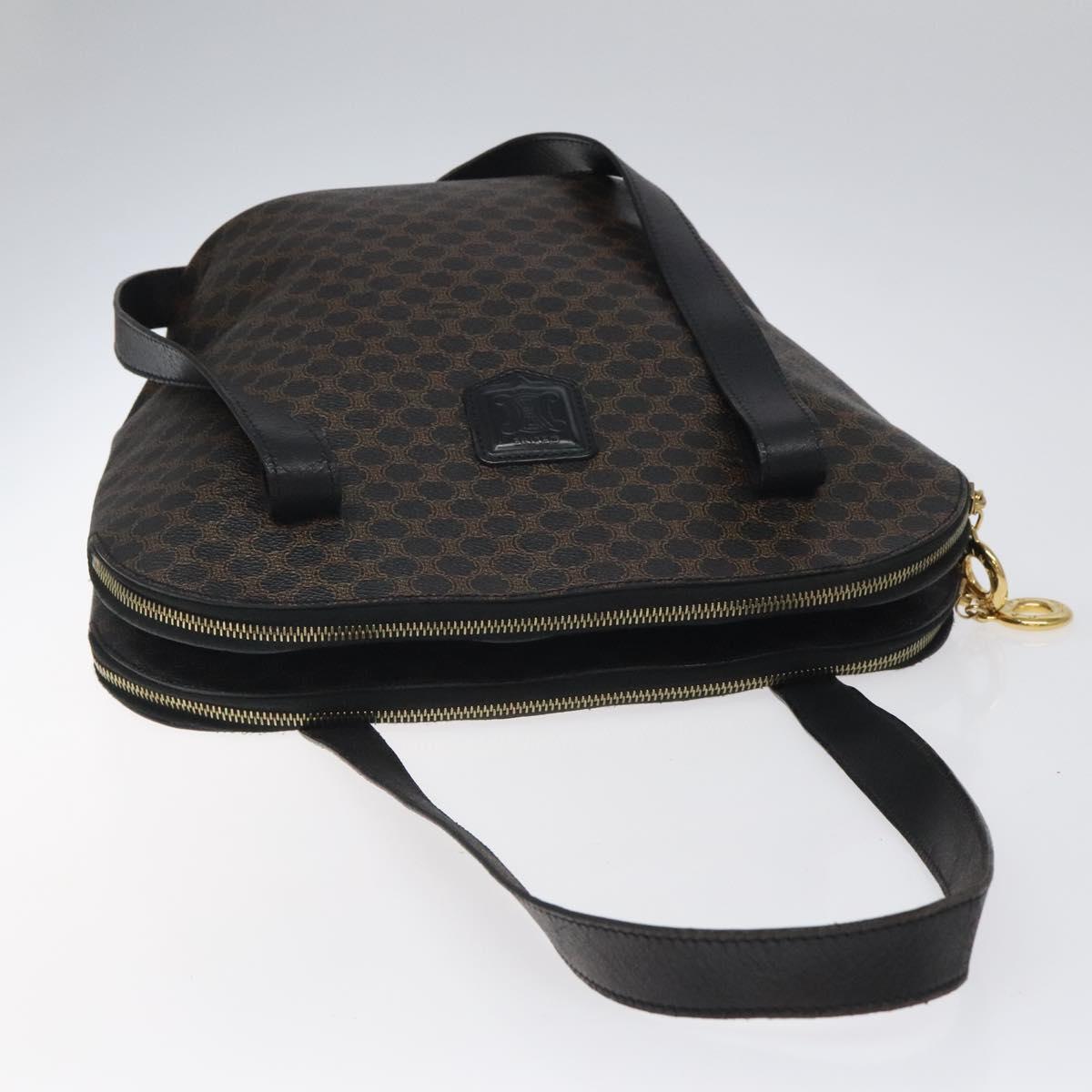 Celine Macadam Canvas Shoulder Bag – Black PVC Leather