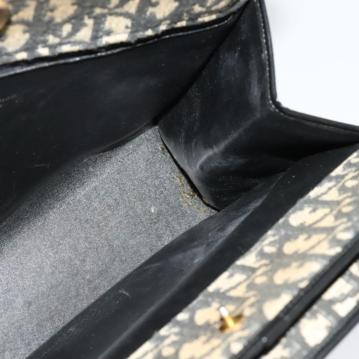 Dior Trotter Canvas Shoulder Bag – Black & Gold