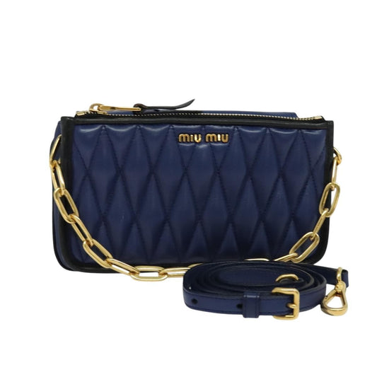 Miu Miu Chain Bag – Blue Leather