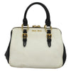 Miu Miu Bag – White Gold Black Leather