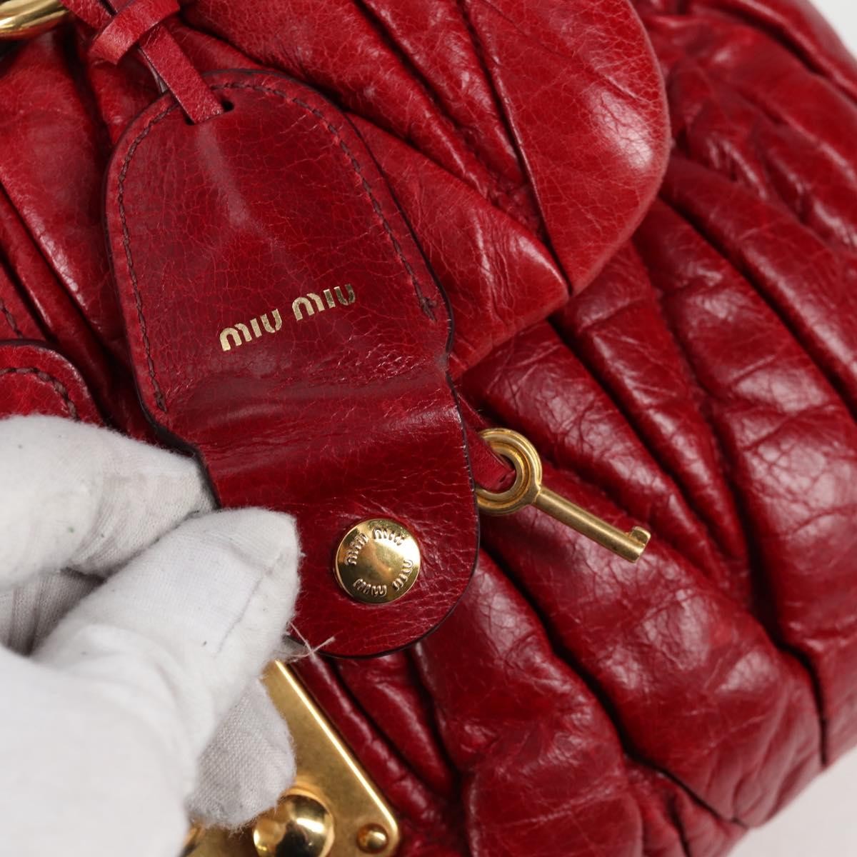 Miu Miu Matelasse Bag – Rød Leather