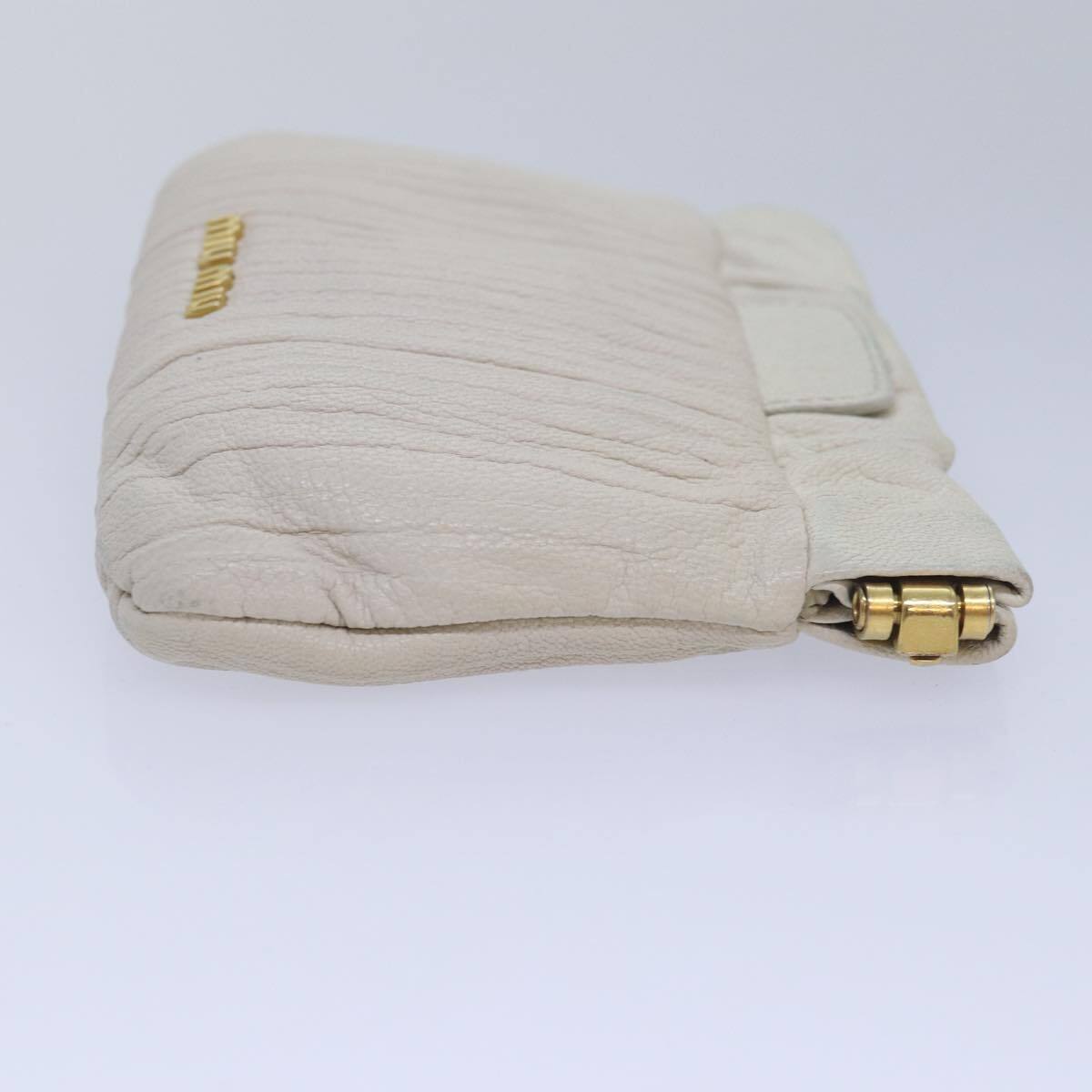 Miu Miu Pouch Leather Bag – Hvit Leather