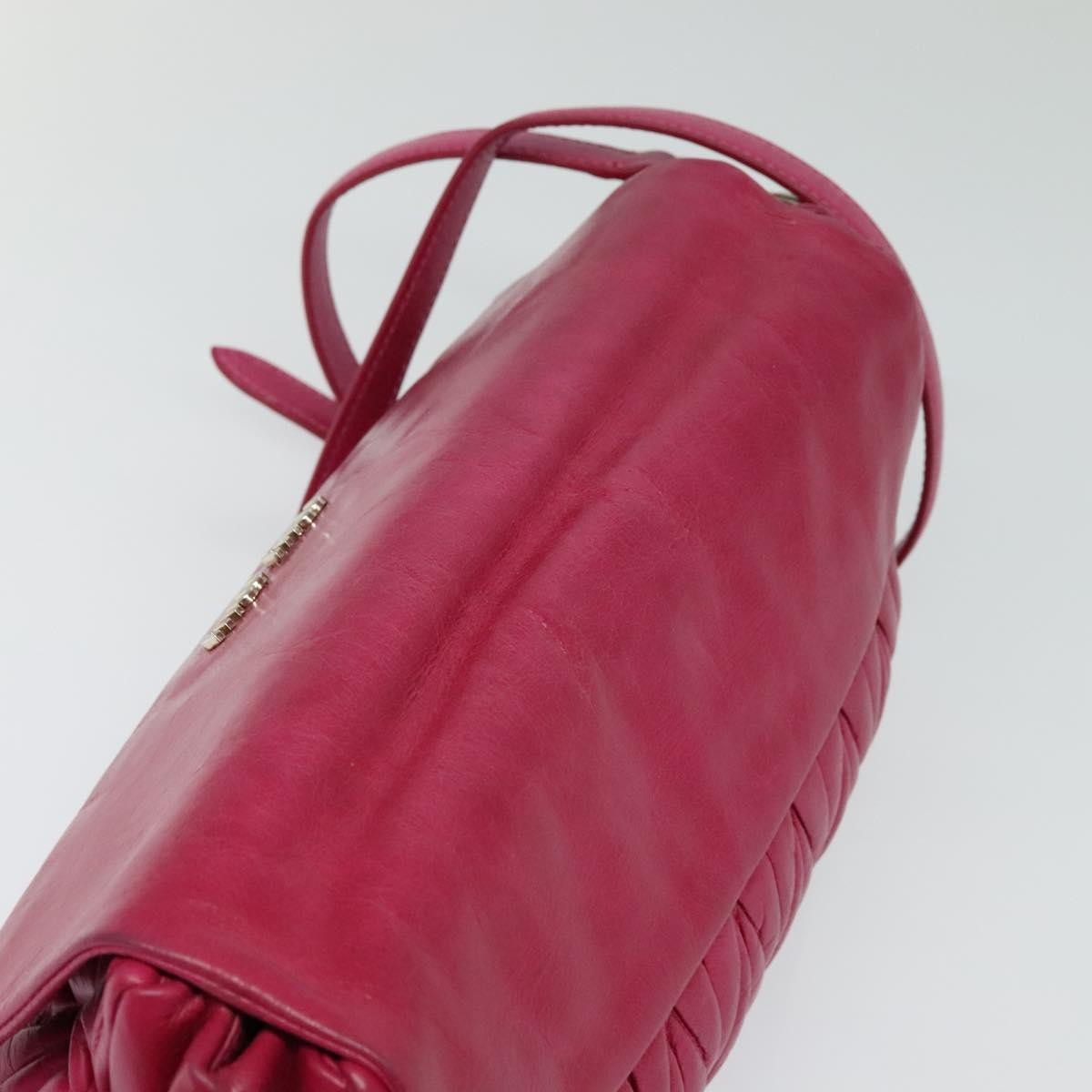 Miu Miu Matelasse Shoulder Bag – Pink Leather