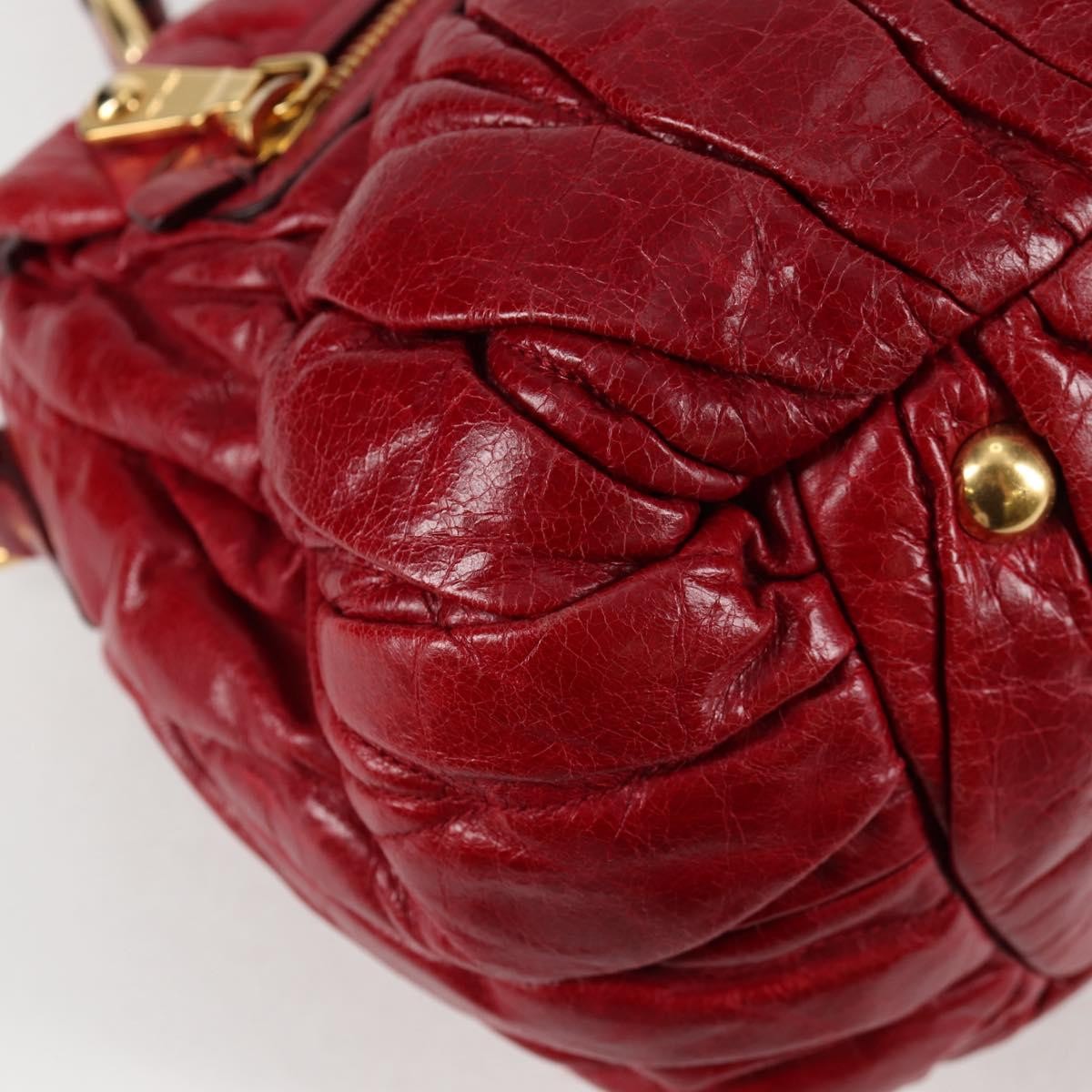 Miu Miu Matelasse Bag – Rød Leather