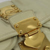Miu Miu Matelasse Shoulder Bag – Ivory Gold Leather