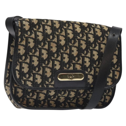 Dior Trotter Canvas Shoulder Bag – Black & Gold