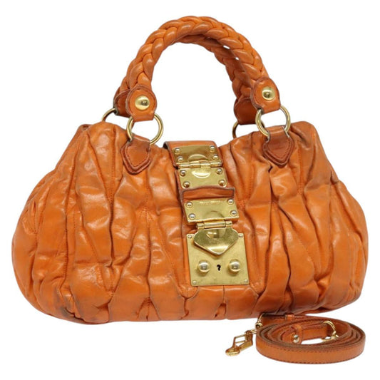 Miu Miu Matelasse Bag – Orange Leather
