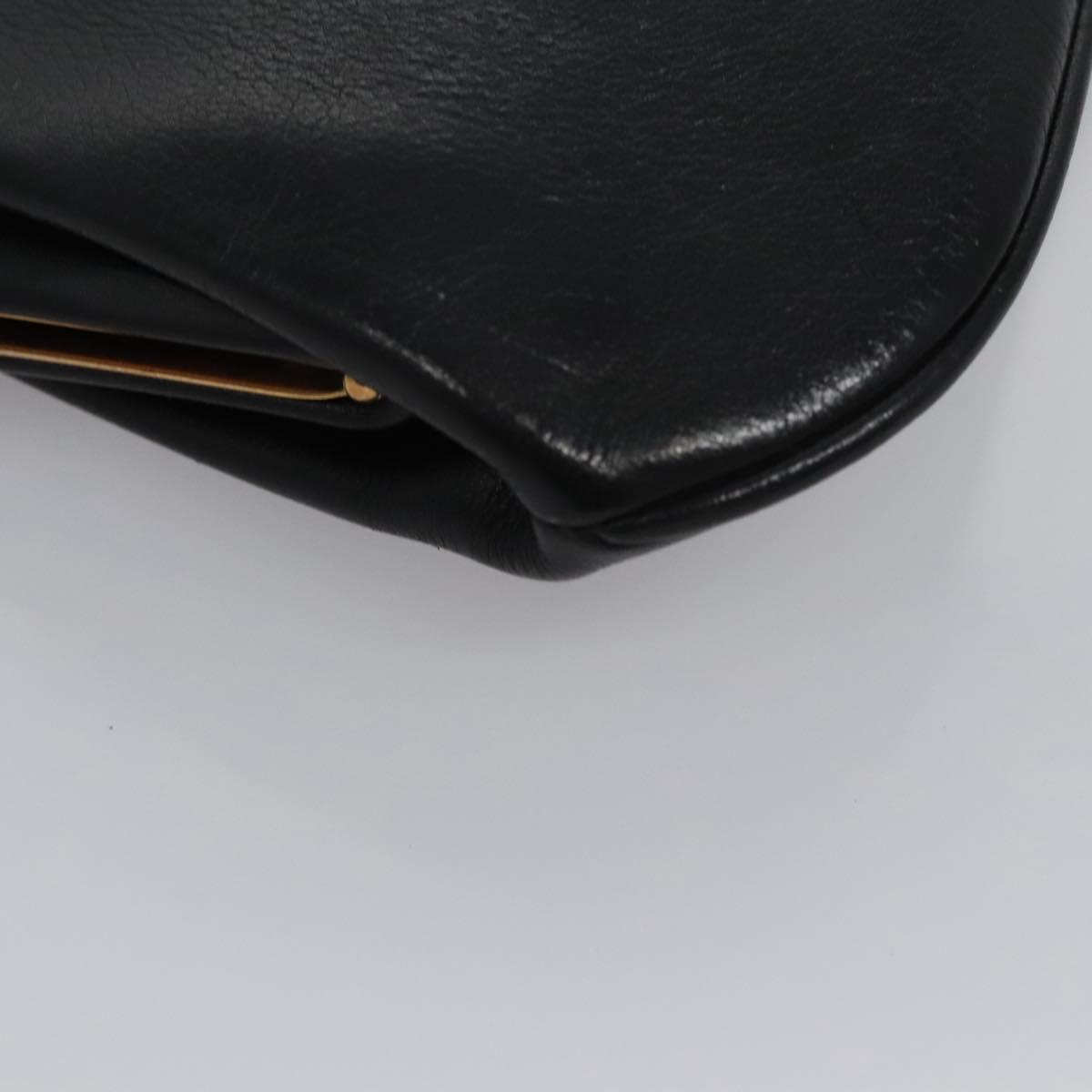 Celine Chain Gamaguchi Shoulder Bag – Black Leather