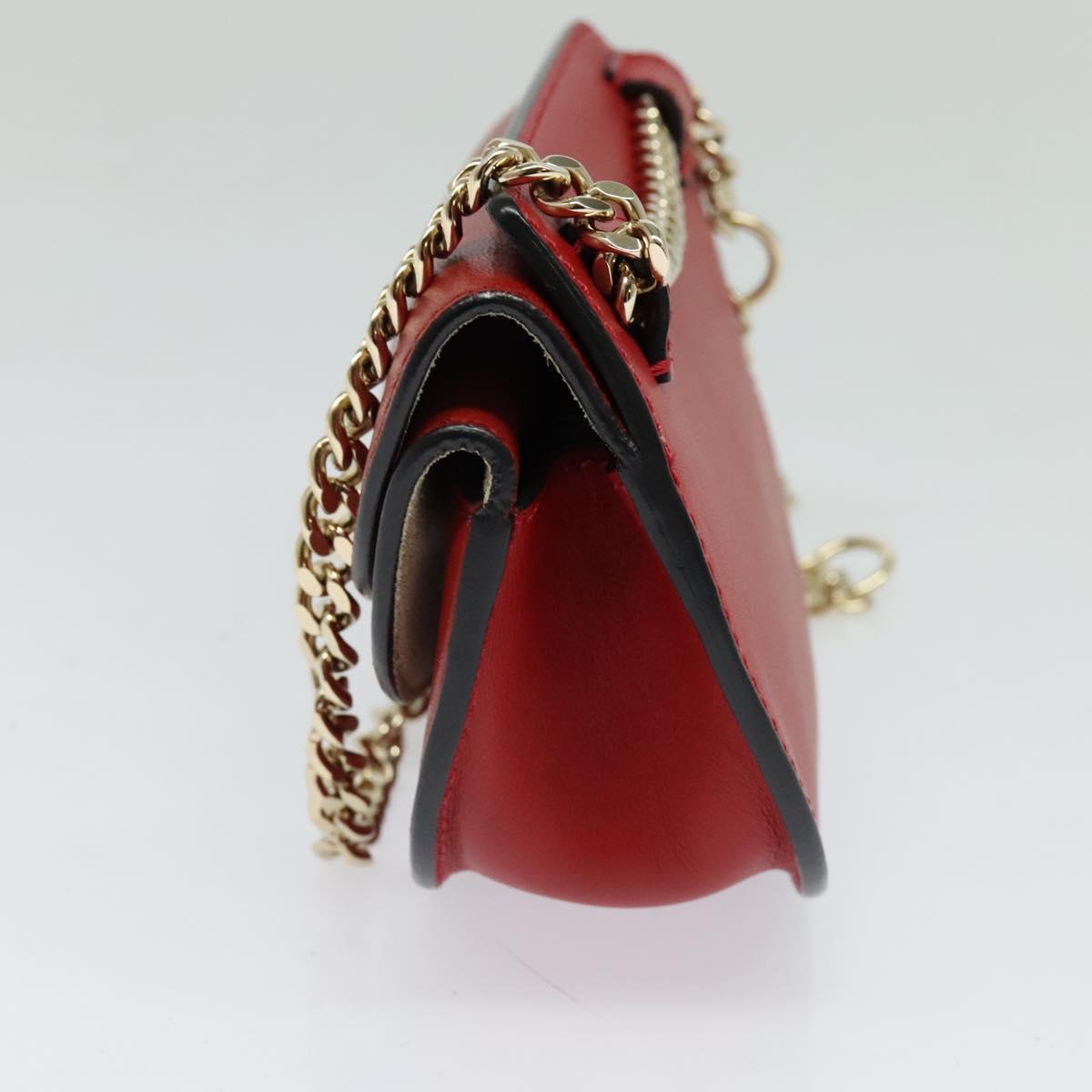 Chloe Georgia Chain Shoulder Bag - Red Leather