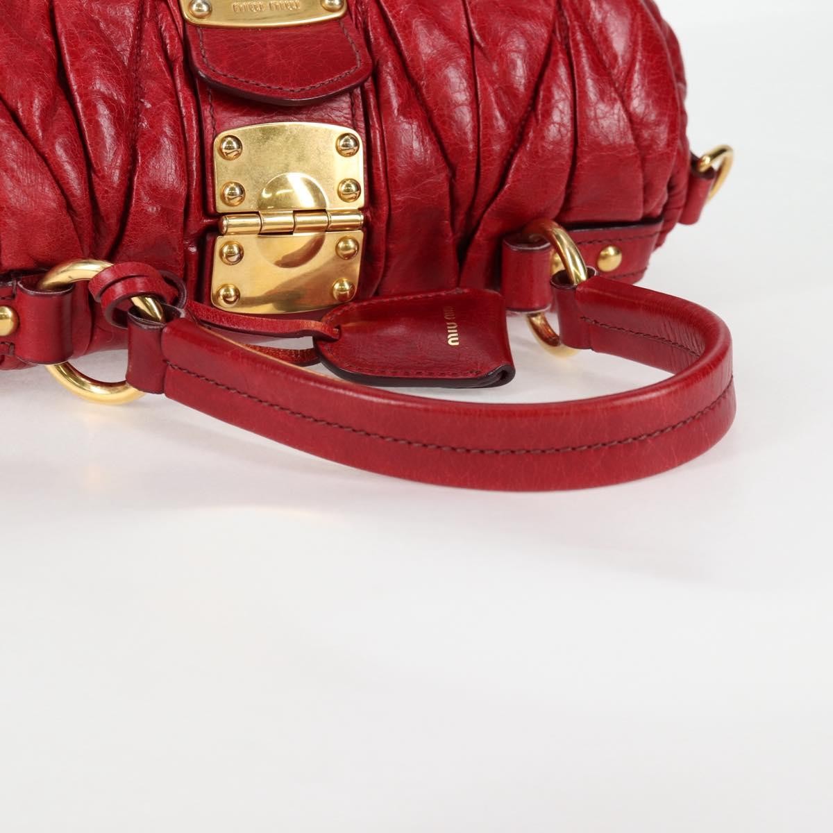 Miu Miu Matelasse Bag – Rød Leather