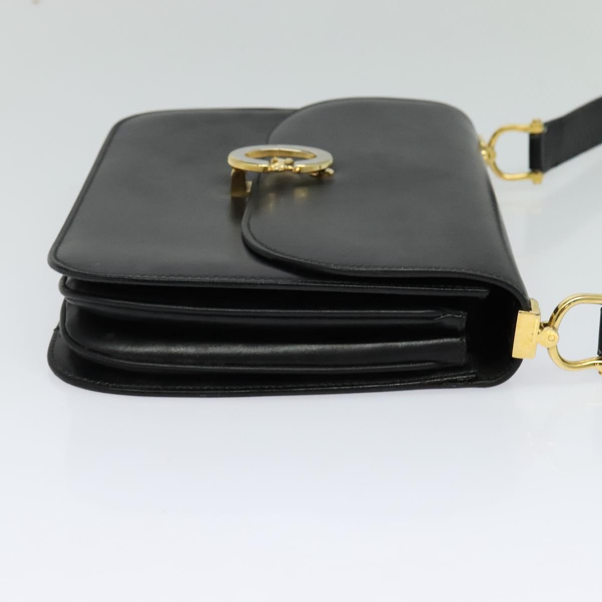 Celine Shoulder Bag – Black Leather Gold