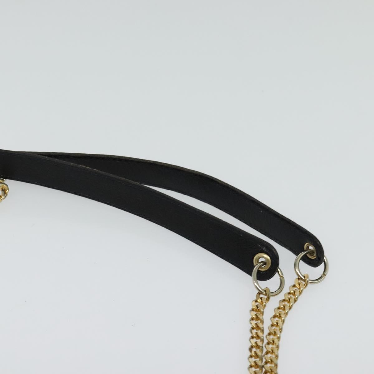 Dior Chain Shoulder Bag – Black Leather Gold