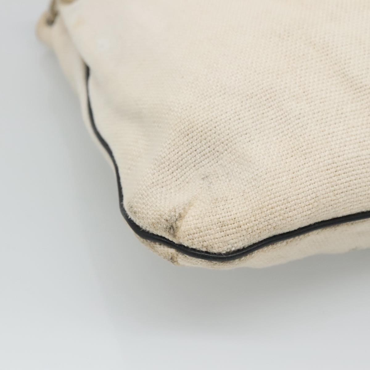 Gucci Shoulder Bag – White-Black Canvas Leather