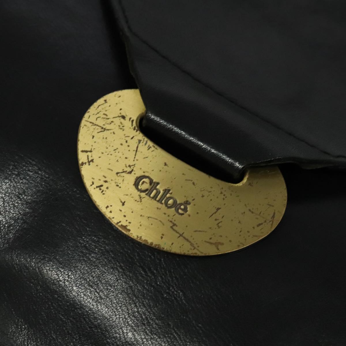 Chloe Shoulder Bag - Black Leather