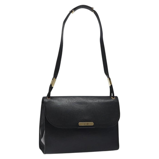 Dior Christian Shoulder Bag – Svart Lær Gull