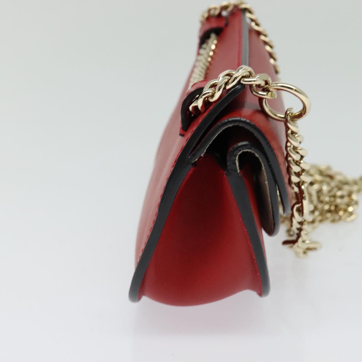 Chloe Georgia Chain Shoulder Bag - Red Leather