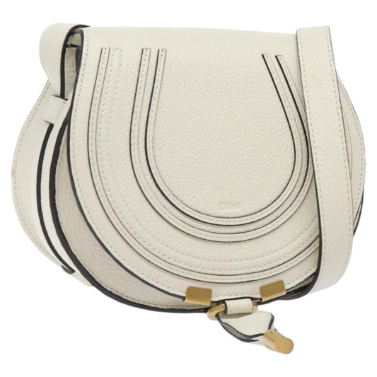 Chloe Mercy Shoulder Bag - White Leather