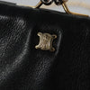 Celine Chain Gamaguchi Shoulder Bag – Black Leather
